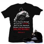 Match Jordan 5 Black Metallic OG |Nightmare| Black T shirt