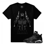 Match Jordan 6 Black Cat | Black Panther | Black T shirt