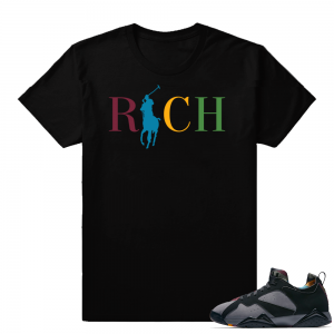 Match Jordan 7 Low NRG Bordeaux shirt | Country Club Rich | Black Shirt