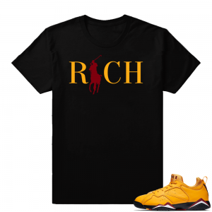 Match Jordan 7 Low NRG Taxi shirt | Country Club Rich | Black Shirt