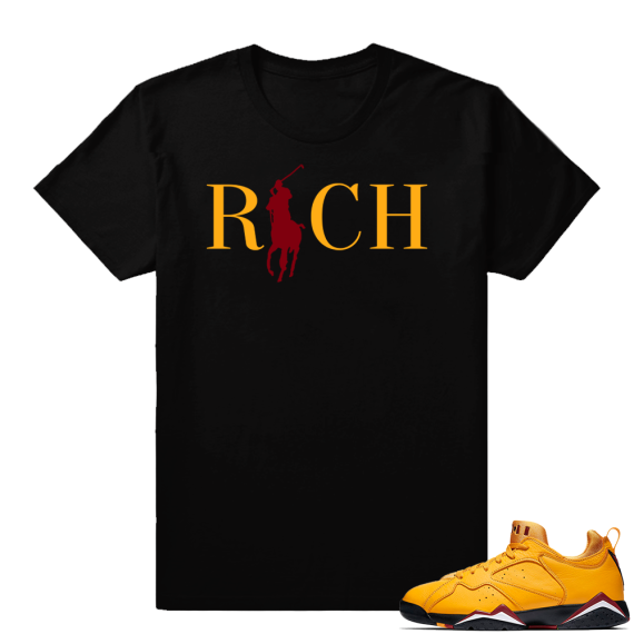 Match Jordan 7 Low NRG Taxi shirt | Country Club Rich | Black Shirt