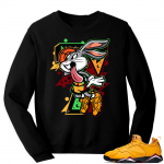 Match Jordan 7 low Taxi sweatshirt | Air Bunny | Black Sweatshirt