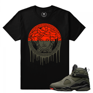 Match Jordan 8 Take Flight | Medusa Drip | Black T shirt