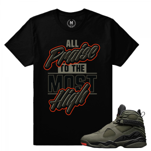 Match Jordan 8 Take Flight | Most High | Black T shirt