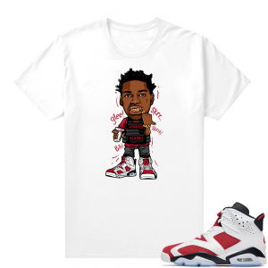 Match Jordan Carmine 6 Shirt White Kodak Glee