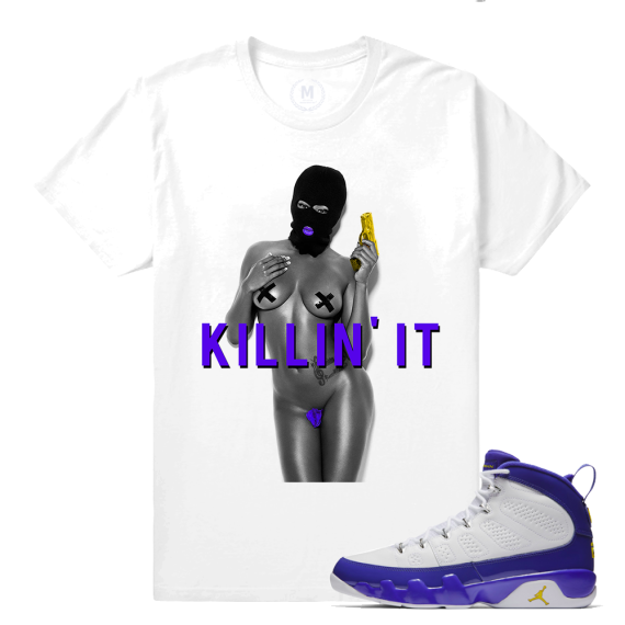 Match Jordan 9 Kobe | Killin It | White T shirt