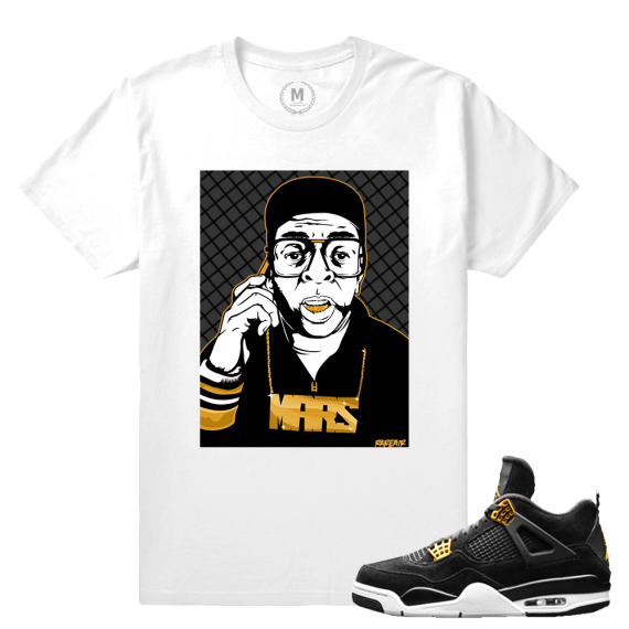 Match Jordan 4 Royalty | Spike Lee Mars | White T shirt