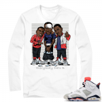 Match Jordan Tinker | Everybody Eats B | White Long Sleeve shirt