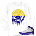 Match Jordan 9 Kobe | Medusa Drip | White Long Sleeve T shirt