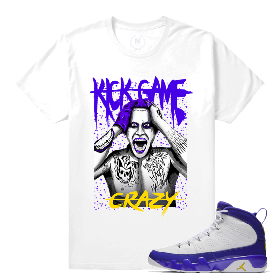 Match Jordan 9 Kobe | Kick Game Crazy Joker | White T shirt