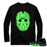 Match Kyrie 4 Halloween | Jason Mask | Black Long Sleeve shirt