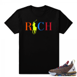 Match What the Lebron 16 1 thru 5 shirt | Country Club Rich | Black shirt