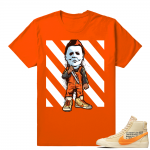 Match Nike Blazer Off white All Hallows Eve Shirt | Michael Myers | Orange shirt