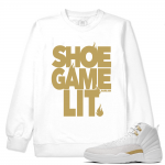 Match OVO 12 Jordan Retro | Shoe Game Lit | White Crewneck Sweatshirt