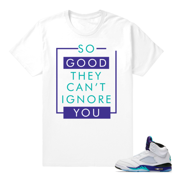 Match Retro 5 Fresh Prince shirt | So Good | White shirt