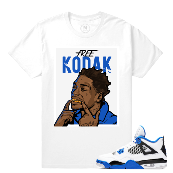 Match Jordan 4 Motorsport | Free Kodak | White T shirt