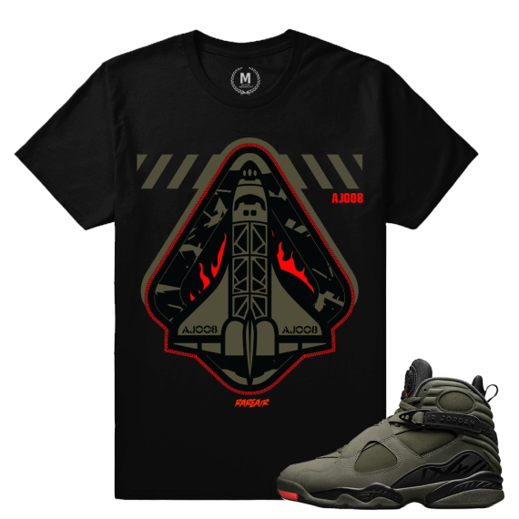 Match Jordan 8 Take Flight | Take Flight | Black T shirt