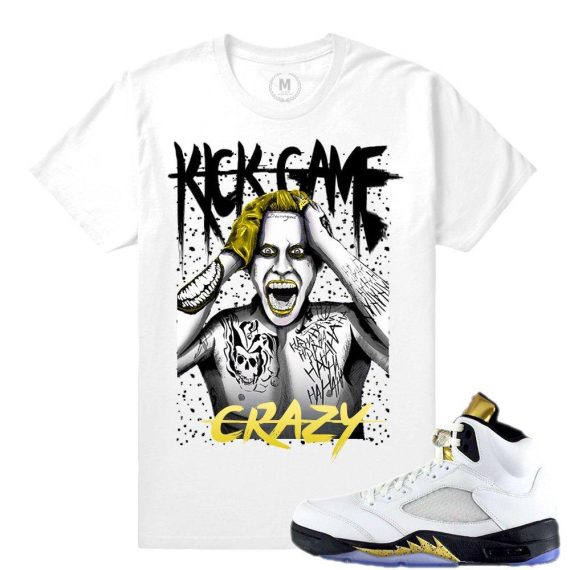 Match Olympic 5 Jordan Retro| Kick Game Crazy Joker |White T shirt