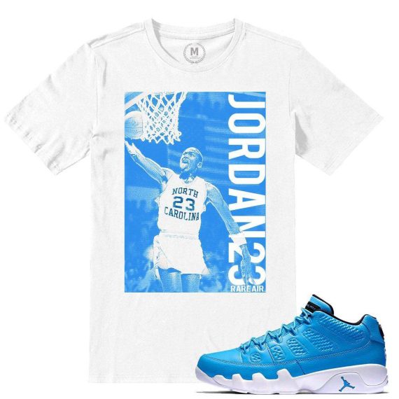 Match Pantone 9 Jordan Low Retros | North Carolina MJ | White T shirt