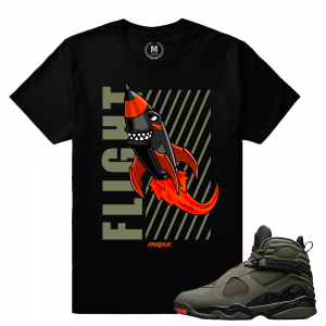 Match Jordan 8 Take Flight | Rare Air Rocket | Black T shirt