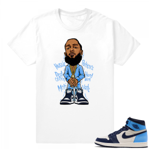 Obsidian UNC 1s | Nipsey Hussle | White Shirt