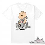 Match Yeezy Zebra sneaker shirt | Designer Charlie Brown | White shirt