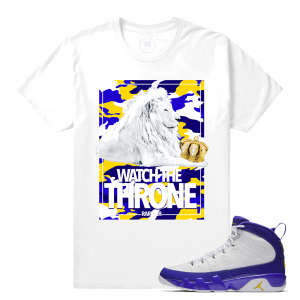 Match Jordan 9 Kobe | Watch the Throne | White T shirt