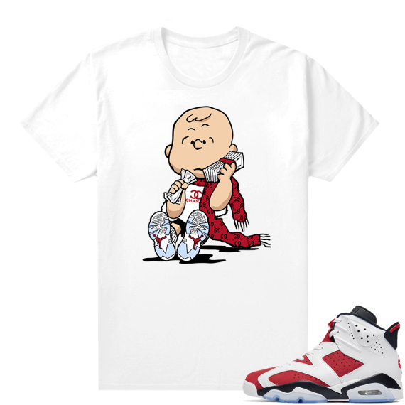 Matching Shirts Jordan 6 Carmine White Designer Charlie