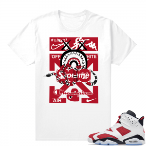 Matching Shirts Jordan 6 Carmine White Designer Mashup