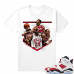 Matching Shirts Jordan 6 Carmine White MJ Tribute