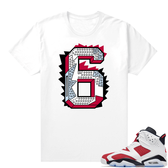 Matching Shirts Jordan 6 Carmine White Retro 6