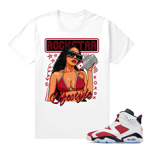 Matching Shirts Jordan 6 Carmine White Rockstar Lifestyle