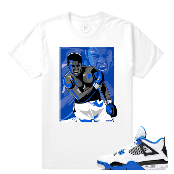 Match Jordan 4 Motorsport | Ali Victory | White T shirt