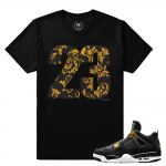 Match Jordan 4 Royalty | Royal 23 | Black T shirt