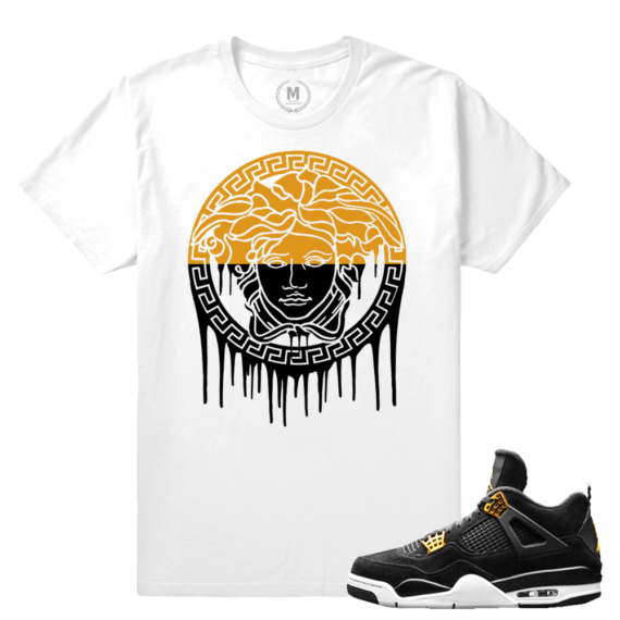 Match Jordan 4 Royalty | Medusa Drip | White T shirt