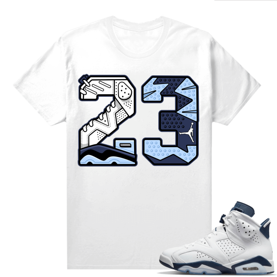 Midnight Navy 6s  Tees White 23