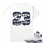 Midnight Navy 6s  Tees White 23 Drip