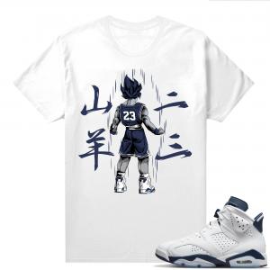 Midnight Navy 6s  Tees White 23 Goku