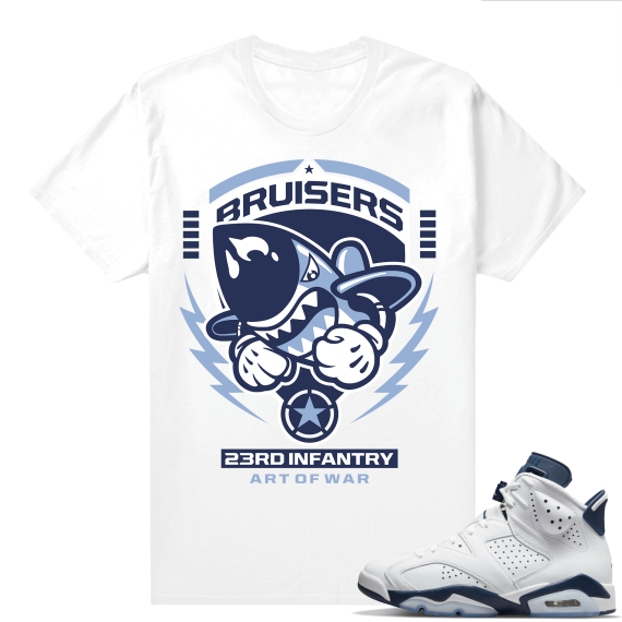 Midnight Navy 6s  Tees White Bruiser 23rd infantry