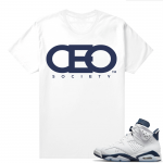 Midnight Navy 6s  Tees White CEO Society