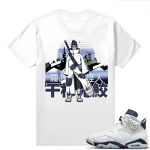 Midnight Navy 6s  Tees White Kisame