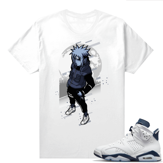 Midnight Navy 6s  Tees White Minato