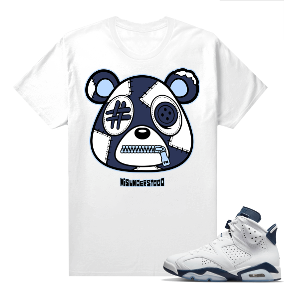 Midnight Navy 6s  Tees White Misunderstood Bear