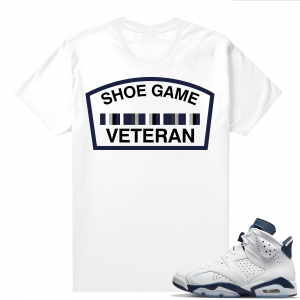 Midnight Navy 6s  Tees White Sneaker Veteran