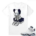 Midnight Navy 6s  Tees White Toy x AJ6