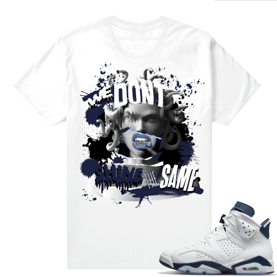 Midnight Navy 6s  Tees White We Dont Shine the Same