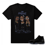 Migos Black shirt Cap and Gown 11  Black tee