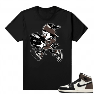 Mocha 1s sneaker tees shirts - Black - Double Up