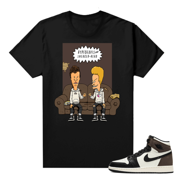 Mocha 1s sneaker tees shirts - Black - Hype Beavis and SneakerHead