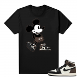 Mocha 1s sneaker tees shirts - Black - Sneakerhead Mickey